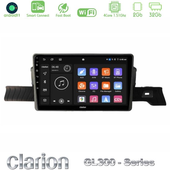 Clarion GL300 Series 4Core Android ClarionOS 2+32GB Citroen C3 You 2025-> Navigation Multimedia Tablet 9" Με Carplay & Android Auto