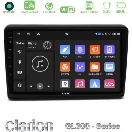 Clarion GL300 Series 4Core Android ClarionOS 2+32GB Citroen C5 2008-2019 Navigation Multimedia Tablet 10" Με Carplay & Android Auto Clarion GL300 Series 4Core Android ClarionOS 2+32GB Citroen C5 2008-2019 Navigation Multimedia Tablet 10" Με Carplay & Android Auto