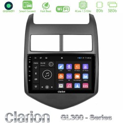 Clarion GL300 Series 4Core Android ClarionOS 2+32GB Chevrolet Aveo 2011-2017 Navigation Multimedia Tablet 9" Με Carplay & Android Auto
