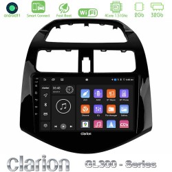 Clarion GL300 Series 4Core Android ClarionOS 2+32GB Chevrolet Spark 2009-2015 Navigation Multimedia Tablet 9" Με Carplay & Android Auto