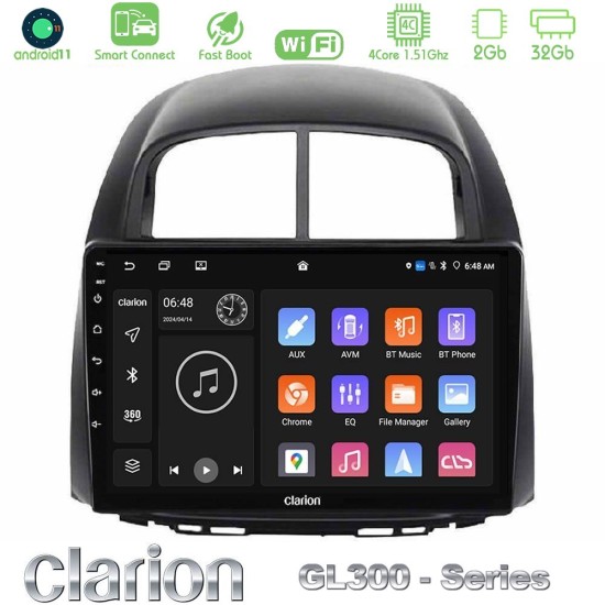 Clarion GL300 Series 4Core Android ClarionOS 2+32GB Daihatsu Sirion/Subaru Justy Navigation Multimedia Tablet 10" Με Carplay & Android Auto