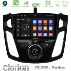 Clarion GL300 Series 4Core Android ClarionOS 2+32GB Ford Focus 2012-2018 Navigation Multimedia Tablet 9" Με Carplay & Android Auto