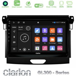 Clarion GL300 Series 4Core Android ClarionOS 2+32GB Ford Ranger 2017-2022 Navigation Multimedia Tablet 9" Με Carplay & Android Auto