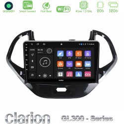 Clarion GL300 Series 4Core Android ClarionOS 2+32GB Ford Ka 2016-2020 Navigation Multimedia Tablet 9" Με Carplay & Android Auto