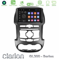 Clarion GL300 Series 4Core Android ClarionOS 2+32GB Ford Ranger 2012-2016 Navigation Multimedia Tablet 9" Με Carplay & Android Auto