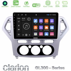 Clarion GL300 Series 4Core Android ClarionOS 2+32GB Ford Mondeo 2007-2010 Manual A/C Navigation Multimedia Tablet 10" Με Carplay & Android Auto