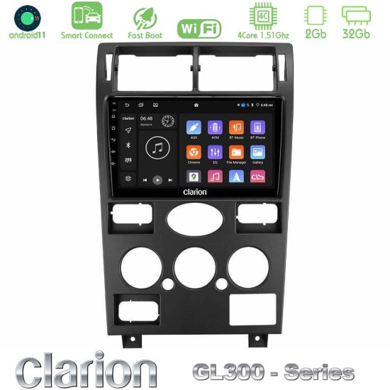 Clarion GL300 Series 4Core Android ClarionOS 2+32GB Ford Mondeo 2001-2004 Navigation Multimedia Tablet 9" Με Carplay & Android Auto