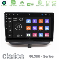 Clarion GL300 Series 4Core Android ClarionOS 2+32GB Ford Courier 2015-2023 Navigation Multimedia Tablet 9" Με Carplay & Android Auto