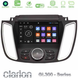 Clarion GL300 Series 4Core Android ClarionOS 2+32GB Ford Kuga/C-Max 2013-2019 Navigation Multimedia Tablet 9" Με Carplay & Android Auto