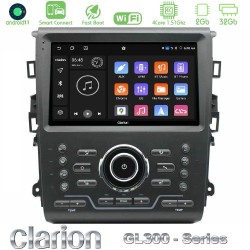 Clarion GL300 Series 4Core Android ClarionOS 2+32GB Ford Mondeo 2014-2021 Navigation Multimedia Tablet 9" Με Carplay & Android Auto