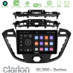Clarion GL300 Series 4Core Android ClarionOS 2+32GB Ford Transit Custom/Tourneo Custom Navigation Multimedia Tablet 9" Με Carplay & Android Auto
