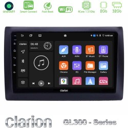Clarion GL300 Series 4Core Android ClarionOS 2+32GB Fiat Stilo Navigation Multimedia Tablet 9" Με Carplay & Android Auto