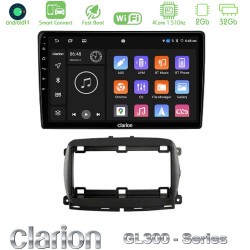 Clarion GL300 Series 4Core Android ClarionOS 2+32GB  Fiat 500 2016> Navigation Multimedia Tablet 9" Με Carplay & Android Auto