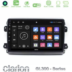 Clarion GL300 Series 4Core Android ClarionOS 2+32GB Citroen/Fiat/Opel Navigation Multimedia Tablet 9" Με Carplay & Android Auto