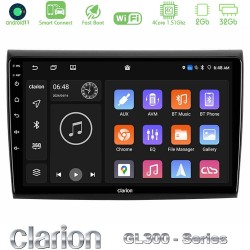 Clarion GL300 Series 4Core Android ClarionOS 2+32GB Fiat Bravo Navigation Multimedia Tablet 9" Με Carplay & Android Auto