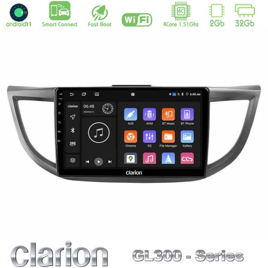 Clarion GL300 Series 4Core Android ClarionOS 2+32GB Honda CRV 2012-2017 Navigation Multimedia Tablet 9" Με Carplay & Android Auto