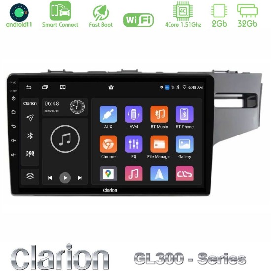 Clarion GL300 Series 4Core Android ClarionOS 2+32GB Honda Jazz 2013-2020 RHD Navigation Multimedia Tablet 9" Με Carplay & Android Auto