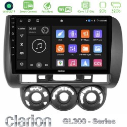 Clarion GL300 Series 4Core Android ClarionOS 2+32GB Honda Jazz (Fit) 2002-2008 (RHD) Manual A/C Navigation Multimedia Tablet 9" Με Carplay & Android Auto