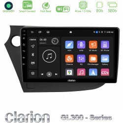 Clarion GL300 Series 4Core Android ClarionOS 2+32GB Honda Insight 2009-2015 Navigation Multimedia Tablet 9" Με Carplay & Android Auto
