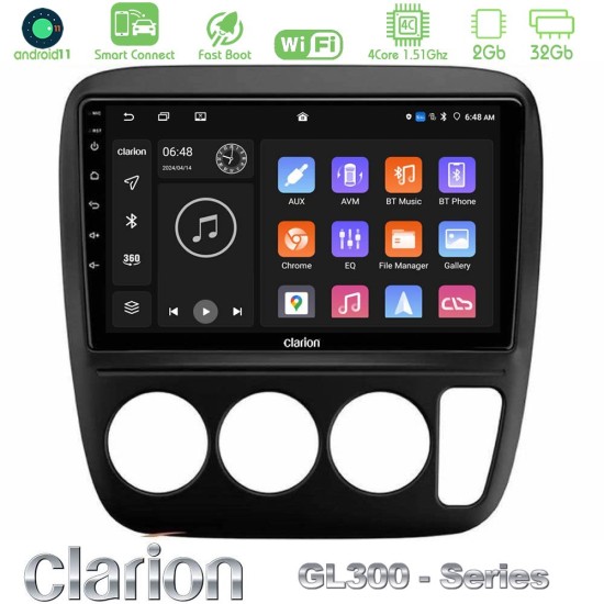 Clarion GL300 Series 4Core Android ClarionOS 2+32GB Honda CRV 1997-2001 Navigation Multimedia Tablet 9" Με Carplay & Android Auto