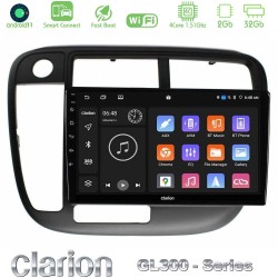 Clarion GL300 Series 4Core Android ClarionOS 2+32GB Honda Civic 1995-2001 Navigation Multimedia Tablet 9" Με Carplay & Android Auto
