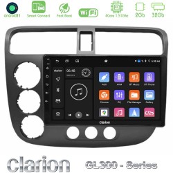 Clarion GL300 Series 4Core Android ClarionOS 2+32GB Honda Civic 2001-2005 Navigation Multimedia Tablet 9" Με Carplay & Android Auto