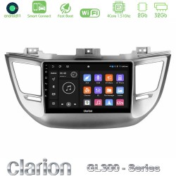 Clarion GL300 Series 4Core Android ClarionOS 2+32GB Hyundai Tucson 2015-2018 Navigation Multimedia Tablet 9" Με Carplay & Android Auto