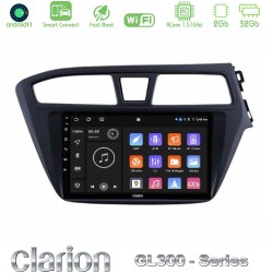 Clarion GL300 Series 4Core Android ClarionOS 2+32GB Hyundai i20 2014-2018 RHD Navigation Multimedia Tablet 9" Με Carplay & Android Auto