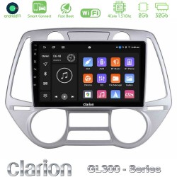 Clarion GL300 Series 4Core Android ClarionOS 2+32GB Hyundai i20 2009-2012 Auto A/C Navigation Multimedia Tablet 9" Με Carplay & Android Auto