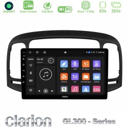 Clarion GL300 Series 4Core Android ClarionOS 2+32GB Hyundai Accent 2006-2011 Navigation Multimedia Tablet 9" Με Carplay & Android Auto