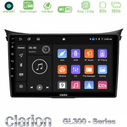 Clarion GL300 Series 4Core Android ClarionOS 2+32GB Hyundai i30 2012-2017 Navigation Multimedia Tablet 9" Με Carplay & Android Auto