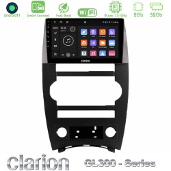 Clarion GL300 Series 4Core Android ClarionOS 2+32GB Jeep Commander 2007-2008 Navigation Multimedia Tablet 9" Με Carplay & Android Auto