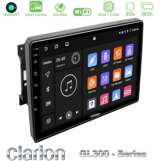 Clarion GL300 Series 4Core Android ClarionOS 2+32GB Chrysler / Dodge / Jeep Navigation Multimedia Tablet 10" Με Carplay & Android Auto Clarion GL300 Series 4Core Android ClarionOS 2+32GB Chrysler / Dodge / Jeep Navigation Multimedia Tablet 10" Με Carplay & Android Auto