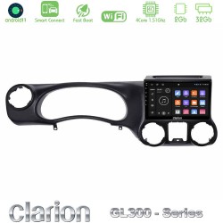 Clarion GL300 Series 4Core Android ClarionOS 2+32GB Jeep Wrangler 2011-2014 Navigation Multimedia Tablet 10" Με Carplay & Android Auto