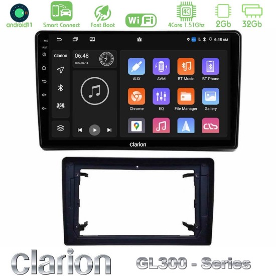 Clarion GL300 Series 4Core Android ClarionOS 2+32GB Chrysler / Dodge / Jeep Navigation Multimedia Tablet 10" Με Carplay & Android Auto