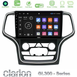 Clarion GL300 Series 4Core Android ClarionOS 2+32GB Jeep Grand Cherokee 2014-2020 Navigation Multimedia Tablet 10" Με Carplay & Android Auto