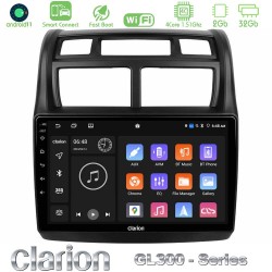 Clarion GL300 Series 4Core Android ClarionOS 2+32GB Kia Sportage 2008-2011 Navigation Multimedia Tablet 9" Με Carplay & Android Auto