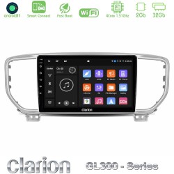 Clarion GL300 Series 4Core Android ClarionOS 2+32GB Kia Sportage 2018-2021 Navigation Multimedia Tablet 9" Με Carplay & Android Auto