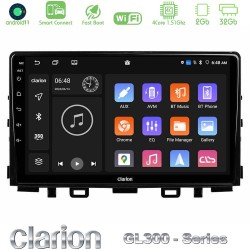 Clarion GL300 Series 4Core Android ClarionOS 2+32GB Kia Stonic Navigation Multimedia Tablet 9" Με Carplay & Android Auto