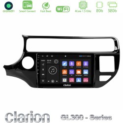 Clarion GL300 Series 4Core Android ClarionOS 2+32GB Kia Rio 2015-2017 Navigation Multimedia Tablet 9" Με Carplay & Android Auto