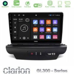 Clarion GL300 Series 4Core Android ClarionOS 2+32GB Kia Ceed 2018-2023 Navigation Multimedia Tablet 9" Με Carplay & Android Auto (Low Version)