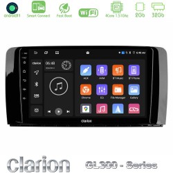 Clarion GL300 Series 4Core Android ClarionOS 2+32GB Mercedes R Class Navigation Multimedia Tablet 9" Με Carplay & Android Auto