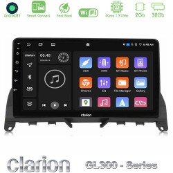 Clarion GL300 Series 4Core Android ClarionOS 2+32GB Mercedes C-Class W204 2008-2011 Navigation Multimedia Tablet 9" Με Carplay & Android Auto