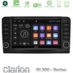 Clarion GL300 Series 4Core Android ClarionOS 2+32GB Mercedes ML/GL Class W164 2006-2011 Navigation Multimedia Tablet 9" Με Carplay & Android Auto (OEM Look)