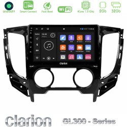 Clarion GL300 Series 4Core Android ClarionOS 2+32GB Mitsubishi L200 2016-> & Fiat Fullback (Manual A/C) Navigation Multimedia Tablet 9" Με Carplay & Android Auto