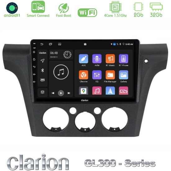 Clarion GL300 Series 4Core Android ClarionOS 2+32GB Mitsubishi Outlander 2002 – 2007 Navigation Multimedia Tablet 10" Με Carplay & Android Auto