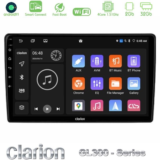 Clarion GL300 Series 4Core Android ClarionOS 2+32GB Mitsubishi Outlander 2002 – 2007 Navigation Multimedia Tablet 10" Με Carplay & Android Auto