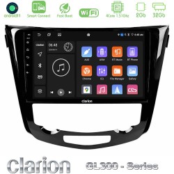Clarion GL300 Series 4Core Android ClarionOS 2+32GB Nissan Qashqai J11 (AUTO A/C) Navigation Multimedia Tablet 10" Με Carplay & Android Auto