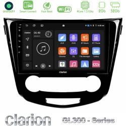 Clarion GL300 Series 4Core Android ClarionOS 2+32GB Nissan Qashqai J11 (Manual A/C) Navigation Multimedia Tablet 10" Με Carplay & Android Auto