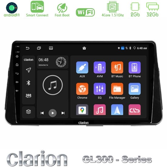 Clarion GL300 Series 4Core Android ClarionOS 2+32GB Nissan Micra K14 Navigation Multimedia Tablet 9" Με Carplay & Android Auto